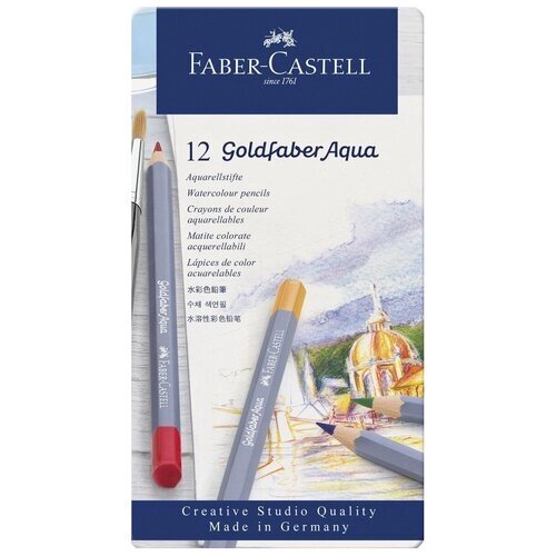 Faber-Castell Акварельные карандаши Goldfaber Aqua, 12 цветов (114612) от компании М.Видео - фото 1