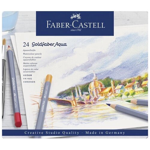 Faber-Castell Акварельные карандаши Goldfaber Aqua, 24 цвета (114624) серый от компании М.Видео - фото 1