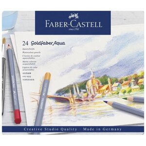 Faber-Castell Акварельные карандаши Goldfaber Aqua, 24 цвета (114624) серый