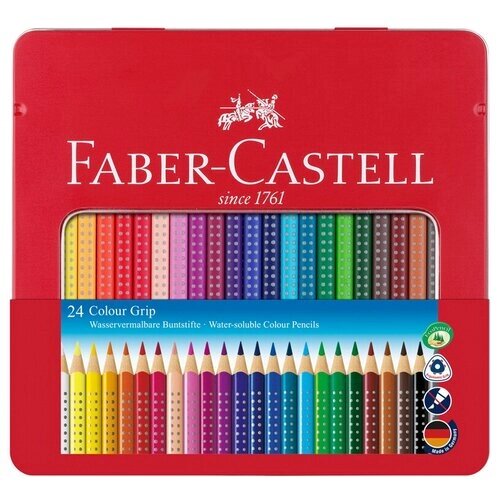 Faber-Castell Цветные карандаши Grip, 24 цвета (112423) от компании М.Видео - фото 1