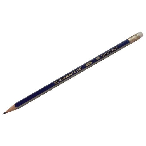 Faber-Castell Карандаш чернографитный Goldfaber 1222 HB с ластиком (116800) синий от компании М.Видео - фото 1