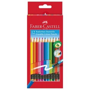 Faber-Castell Карандаши цветные стираемые, 12 цветов (116612) разноцветный