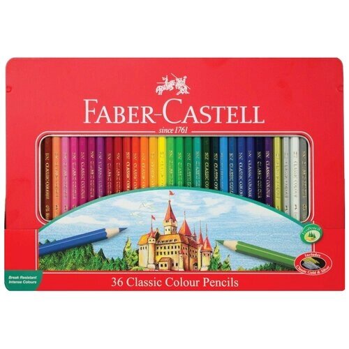 Faber-Castell Карандаши цветные Замок, 36 цветов (115886) разноцветный от компании М.Видео - фото 1