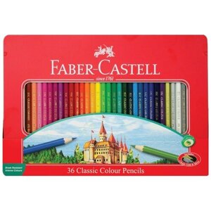 Faber-Castell Карандаши цветные Замок, 36 цветов (115886) разноцветный