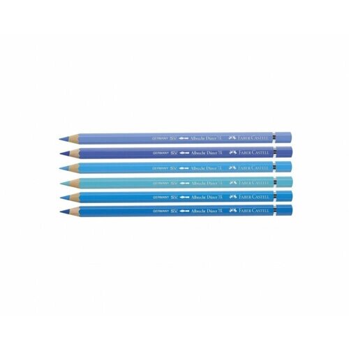Faber-Castell Набор акварельных карандашей Faber-Castell "Durer" голубые оттенки, 6шт от компании М.Видео - фото 1