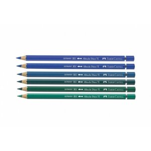 Faber-Castell Набор акварельных карандашей Faber-Castell "Durer" сине-зелёные оттенки, 6шт