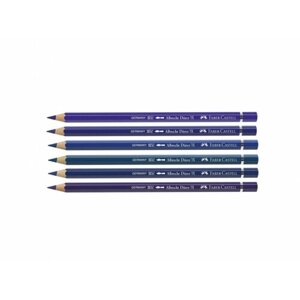 Faber-Castell Набор акварельных карандашей Faber-Castell "Durer" тёмно-синие оттенки, 6шт
