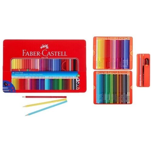 Faber-Castell Набор цветных карандашей "Grip 2001", 48 цв. + аксессуары от компании М.Видео - фото 1