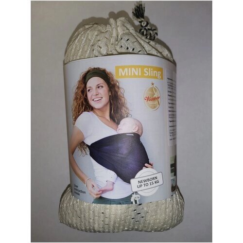 Фаст-слинг MiniMonkey без намотки для новорожденных 0-15 кг, переноска для малышей от компании М.Видео - фото 1