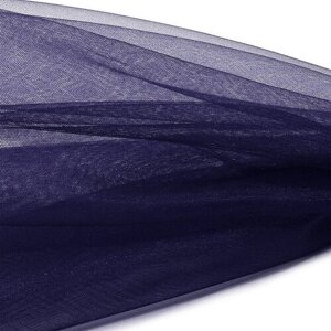 Фатин Кристалл средней жесткости блестящий арт. K. TRM шир. 300см, 100% полиэстер цв. 51 К уп. 5м - т. синий