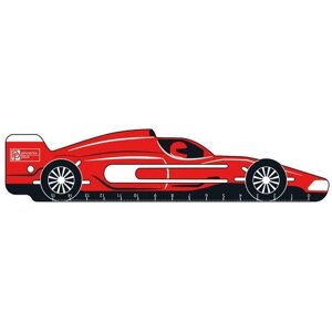 Феникс+канцтовары) Линейка-закладка "Красная машина", 15 см