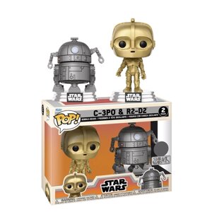 Фигурка Funko POP C-3PO and R2-D2 Ralph McQuarrie Concept 2-pack со стикером (Эксклюзив Disney Parks) из фильма Star Wars