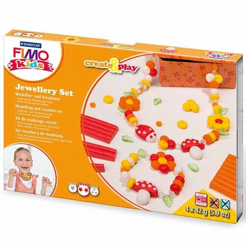 FIMO kids create&play набор для создания украшений Цветы уровень сложности 2 арт. 8033 02 от компании М.Видео - фото 1