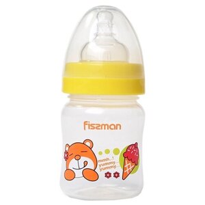 FISSMAN Детская бутылочка для кормления пластиковая Фиолетовая 120мл / 14см