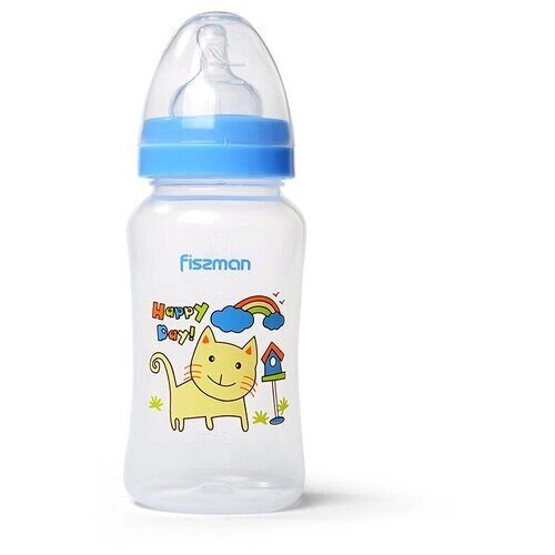 FISSMAN Детская бутылочка для кормления пластиковая Фиолетовый 300мл / 19см от компании М.Видео - фото 1
