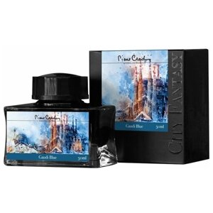 Флакон чернил Pierre Cardin 50мл, серия CITY FANTASY цвет Gaudi Blue (Синий Гауди)