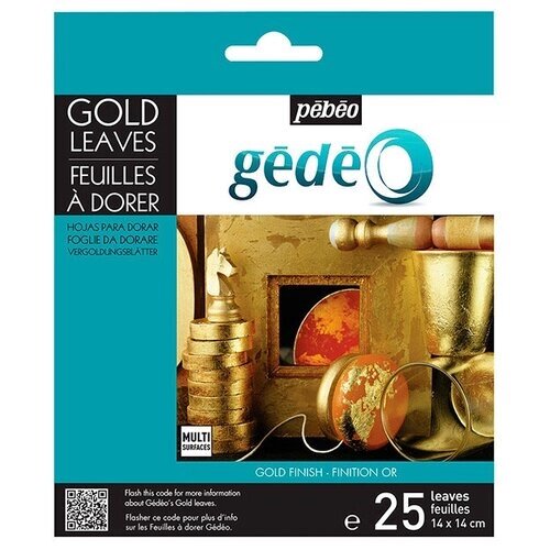 Фольга зеркальная Pebeo Gedeo 12 листов, под золото, от компании М.Видео - фото 1