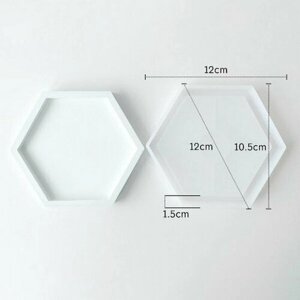 Форма силиконовая универсальная "Шестиугольник", размер изделия 11.6 x 10.1 x 1.2 см