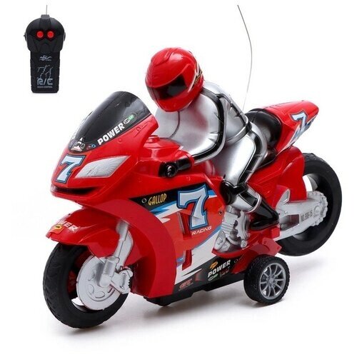 FriendZone Мотоцикл радиоуправляемый «Спортбайк», работает от батареек, цвет красный от компании М.Видео - фото 1