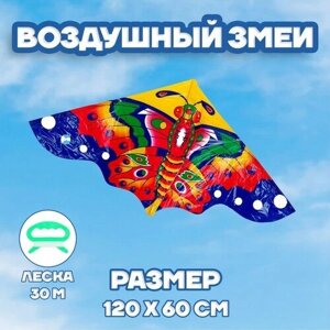 Funny toys Воздушный змей «Цветная бабочка», с леской