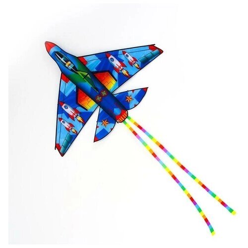 Funny toys Воздушный змей «Истребитель», с леской, цвета микс от компании М.Видео - фото 1