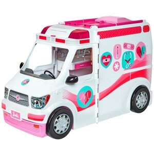 Фургон Barbie Машина скорой помощи FRM19, белый/розовый