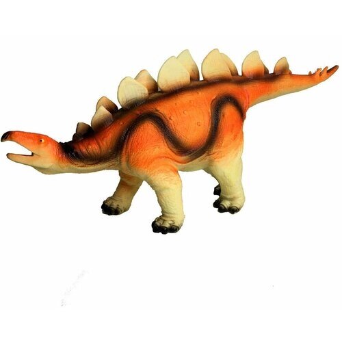 Гигантский дино Стегозавр из мягкого пластика рычащий