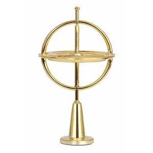 Гироскоп металлический круглый на подставке Gold