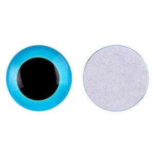 Глаза на клеевой основе, набор 10 шт, размер 1 шт. 10 мм, цвет голубой