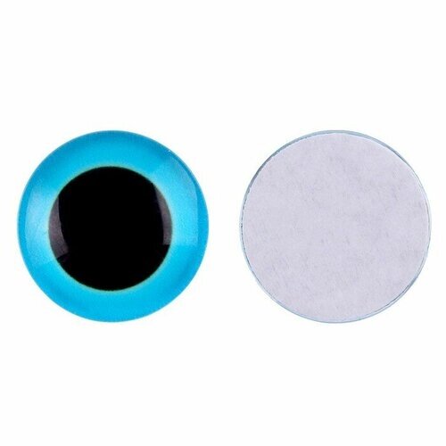 Глаза на клеевой основе, набор 10 шт, размер 1 шт. — 10 мм, цвет голубой от компании М.Видео - фото 1