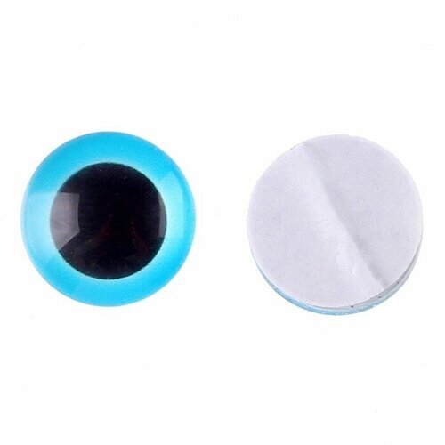Глаза на клеевой основе, набор 10 шт, размер 1 шт. — 15 мм, цвет голубой от компании М.Видео - фото 1