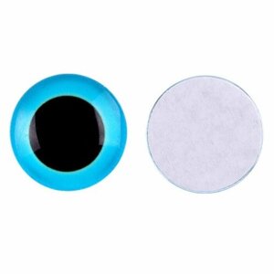 Глаза на клеевой основе, набор 10 шт, размер 1 шт. 16 мм, цвет голубой
