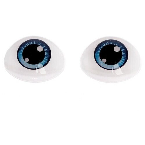 Глаза, набор 10 шт., размер 1 шт: 11,615,5 мм, цвет серо-голубой от компании М.Видео - фото 1