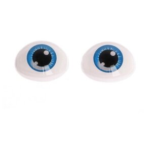 Глаза, набор 10 шт, размер 1 шт: 11,615,5 мм, цвет синий