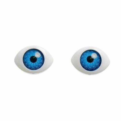 Глаза, набор 8 шт, размер 1 шт: 1,5  1 см, размер радужки 9 мм, цвет голубой от компании М.Видео - фото 1