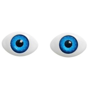Глаза, набор 8 шт, размер радужки 12 мм, цвет голубой