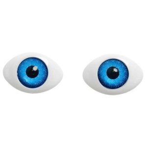 Глаза набор 8 шт. размер радужки 12 мм цвет голубой