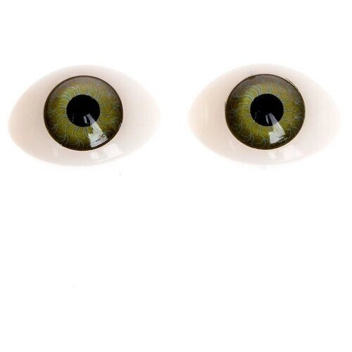 Глаза, набор 8 шт, размер радужки 12 мм, цвет зелёный от компании М.Видео - фото 1