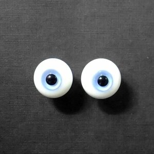 Глаза стеклянные 14 мм голубые для кукол Фэйриленд