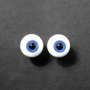 Глаза стеклянные 14 мм синие для кукол Фэйриленд