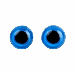 Глаза винтовые с заглушками, полупрозрачные, набор 4 шт, цвет голубой, размер 1 шт: 1 1 см