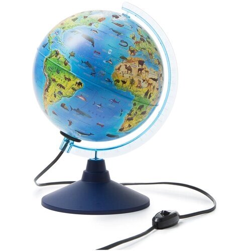 Глобен Интерактивный глобус D-210 мм Зоогеографический (Детский) с подсветкой . Очки виртуальной реальности (VR) в комплекте. от компании М.Видео - фото 1
