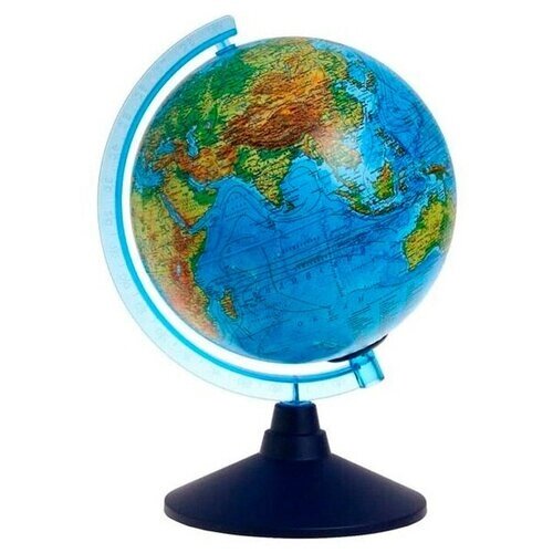 Глобусы-светильники Глобен Глобус физико-политический "Глобен", интерактивный, рельефный, диаметр 210 мм, с подсветкой от батареек, с очками от компании М.Видео - фото 1