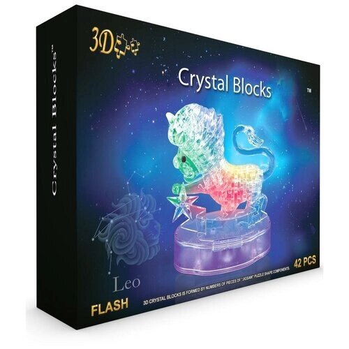 Головоломка 3D "Crystal blocks. Лев", 42 детали от компании М.Видео - фото 1