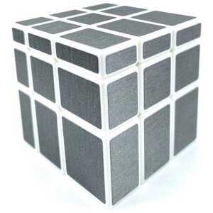 Головоломка матовый кубик , чёрно серебристый