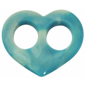 Голубая пуговица-сердце для платка 839169