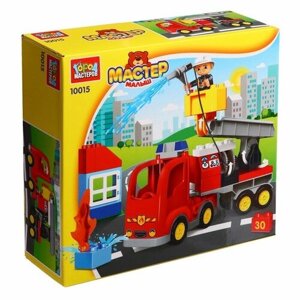 Город мастеров Конструктор «Пожарная машина», большие кубики, 30 деталей