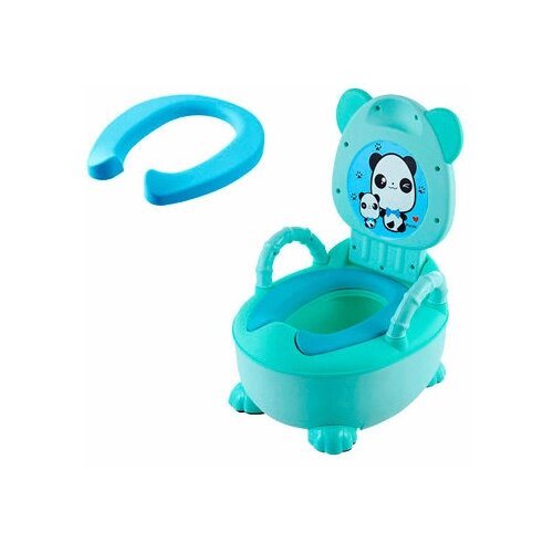 Горшок детский 'панда' с мягким сиденьем ST цвет зелёный, горшок для детей бирюзовый, мини унитаз, развитие ребёнка