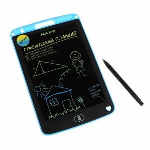 Графический планшет для рисования и заметок LCD MGT-01С, 8.5", цветной дисплей, синий