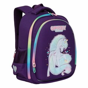 Grizzly рюкзак "единорог фиолетовый" grizzly 36*28*20 см